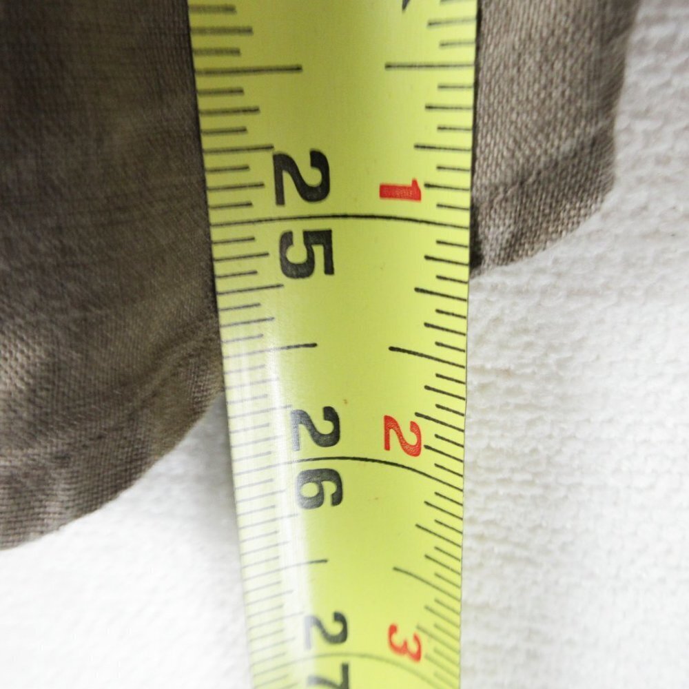 Lauren Ralph Lauren Brown Linen Roll Tab Shirt Size L Button Down - Picture 11 of 13